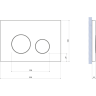 Кнопка CERSANIT TWINS для LINK PRO/VECTOR/LINK/HI-TEC пластик черный матовый