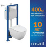 Комплект CERSANIT BRASKO SMART CO DPL EO slim инсталляция VECTOR кнопка ESTETICA пластик белый
