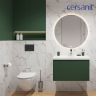 Комплект CERSANIT BRASKO SMART DPL EO slim инсталляция AQUA 50 PRIME P кнопка ACCENTO CIRCLE пластик черный м