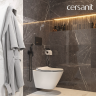 Комплект CERSANIT CITY SMART DPL EO инсталляция AQUA 40 SMART M кнопка ESTETICA пластик черный матовый с