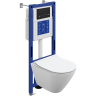 Комплект CERSANIT CITY SMART DPL EO инсталляция AQUA 40 SMART M кнопка ESTETICA пластик черный матовый с