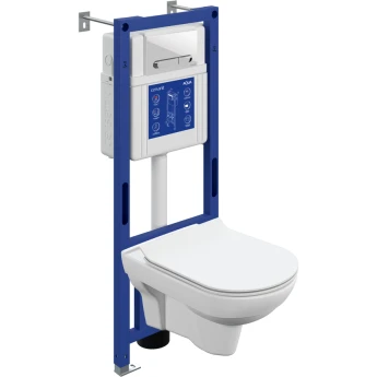 Комплект CERSANIT ITY CO DPL EO slim инсталляция AQUA 40 SMART M кнопка ESTETICA пластик белый с рамкой хром