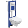 Комплект CERSANIT ITY CO DPL EO slim инсталляция AQUA 40 SMART M кнопка ESTETICA пластик белый с рамкой хром