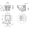 Комплект инсталляции CERSANIT CREA SQUARE CO DPL EO slim LINK PRO кнопка TWINS пластик хром глянцевый