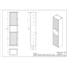 Пенал подвесной CERSANIT CLASSIC RIBBLE 35 коричневый
