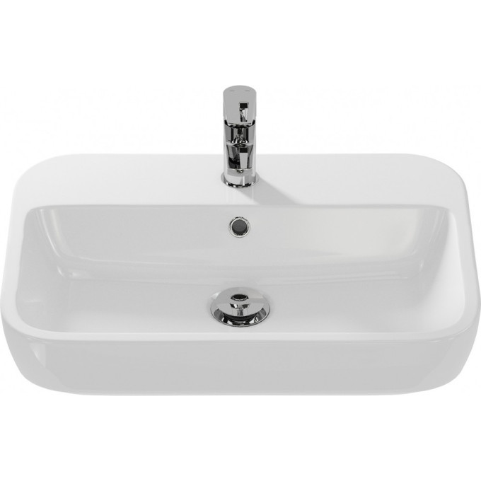 Раковина CERSANIT на столешницу CASPIA 60 SQUARE 1 отверстие