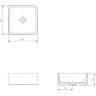 Раковина CERSANIT на столешницу CREA 35 SQUARE