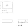 Раковина CERSANIT на столешницу CREA 50 RECTANGULAR