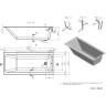 Ванна CERSANIT CREA 180x80 прямоугольная