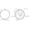 Зеркало CERSANIT ECLIPSE SMART 80x80 с подсветкой круглое черная рамка