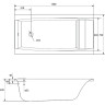 Ванна CERSANIT прямоугольная VIRGO 150x75